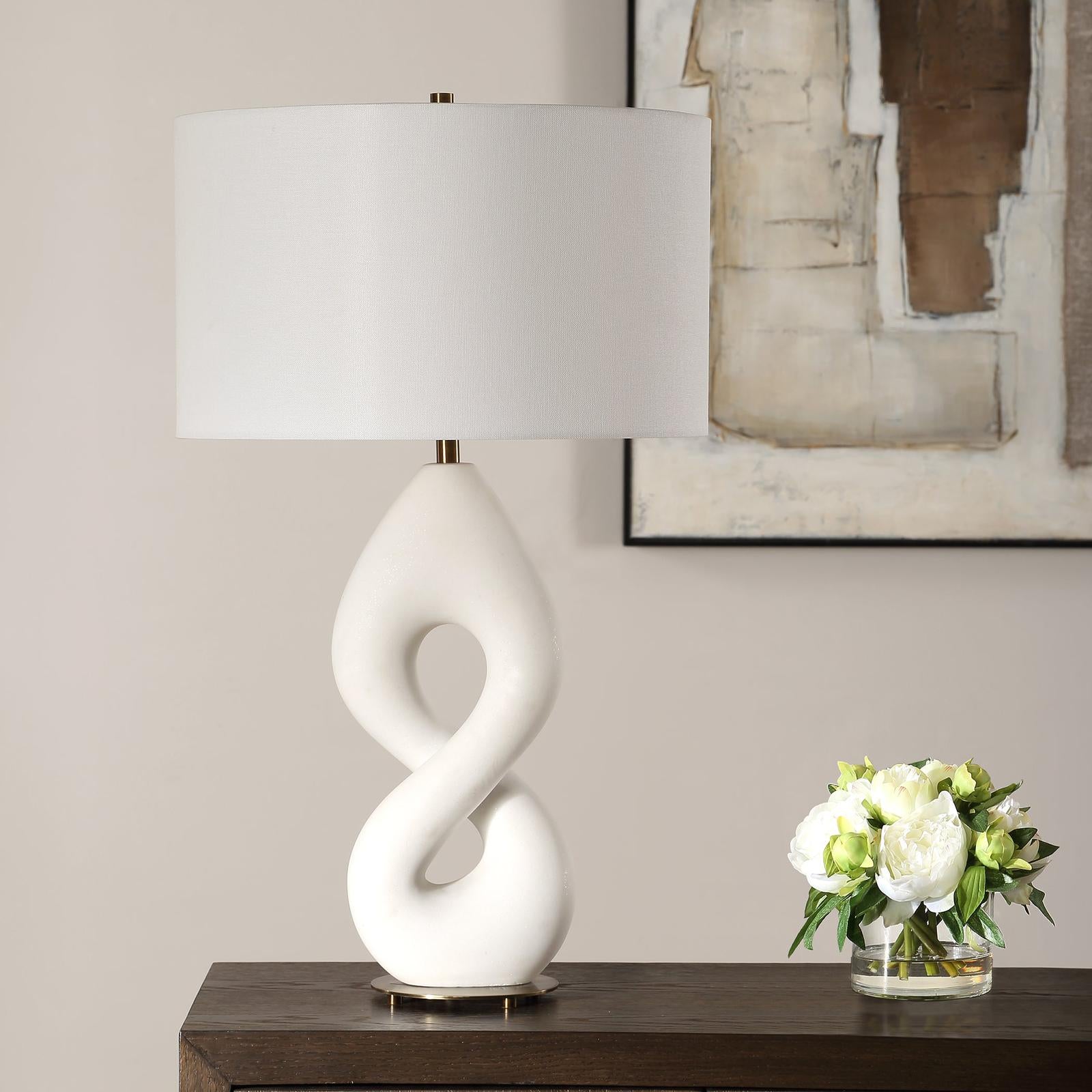 Uttermost Meridian Ivory Stone Table Lamp