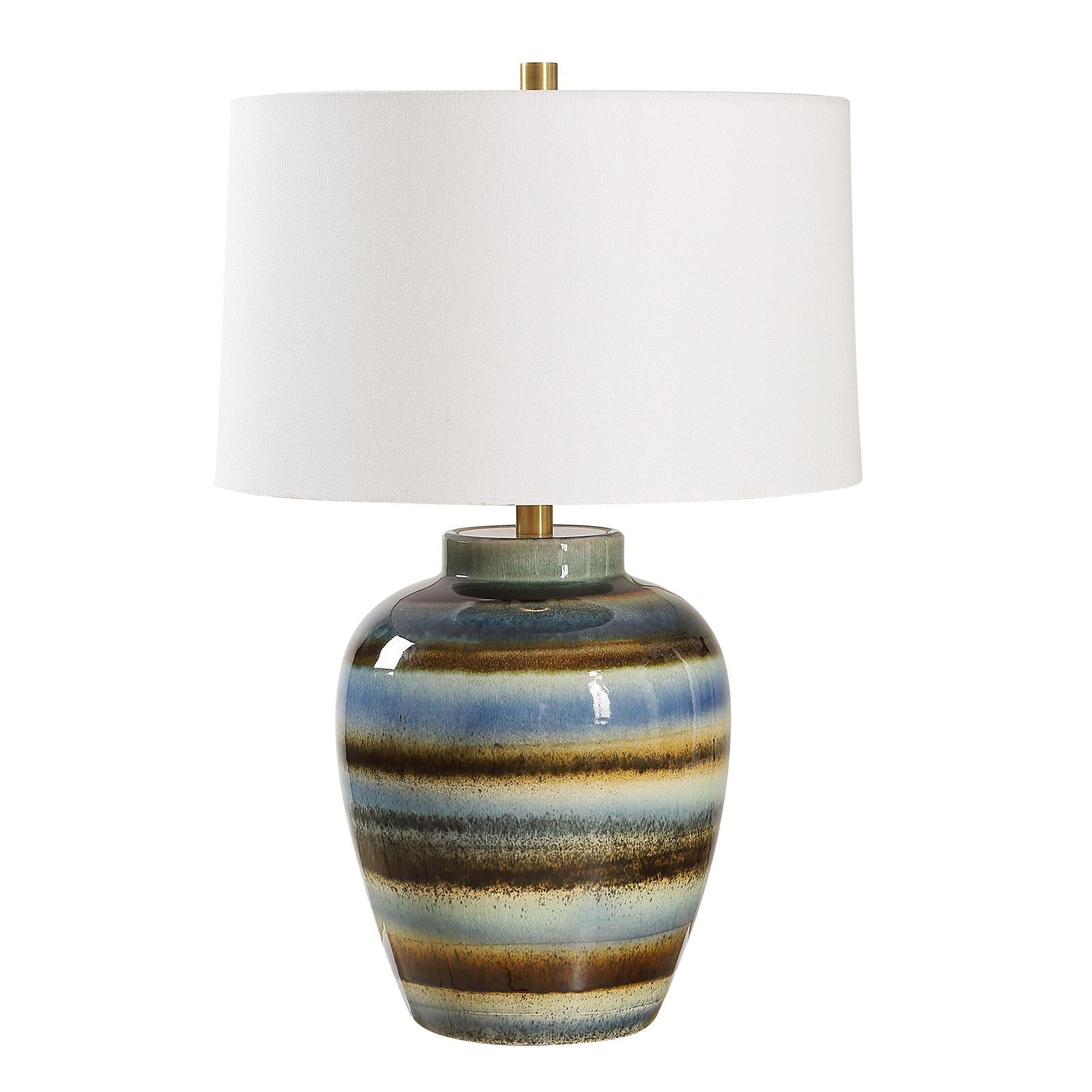 Uttermost Judarn Blue Brown Table Lamp