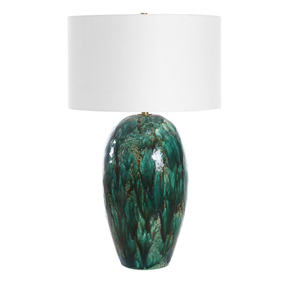 Uttermost Ceralene Green Table Lamp