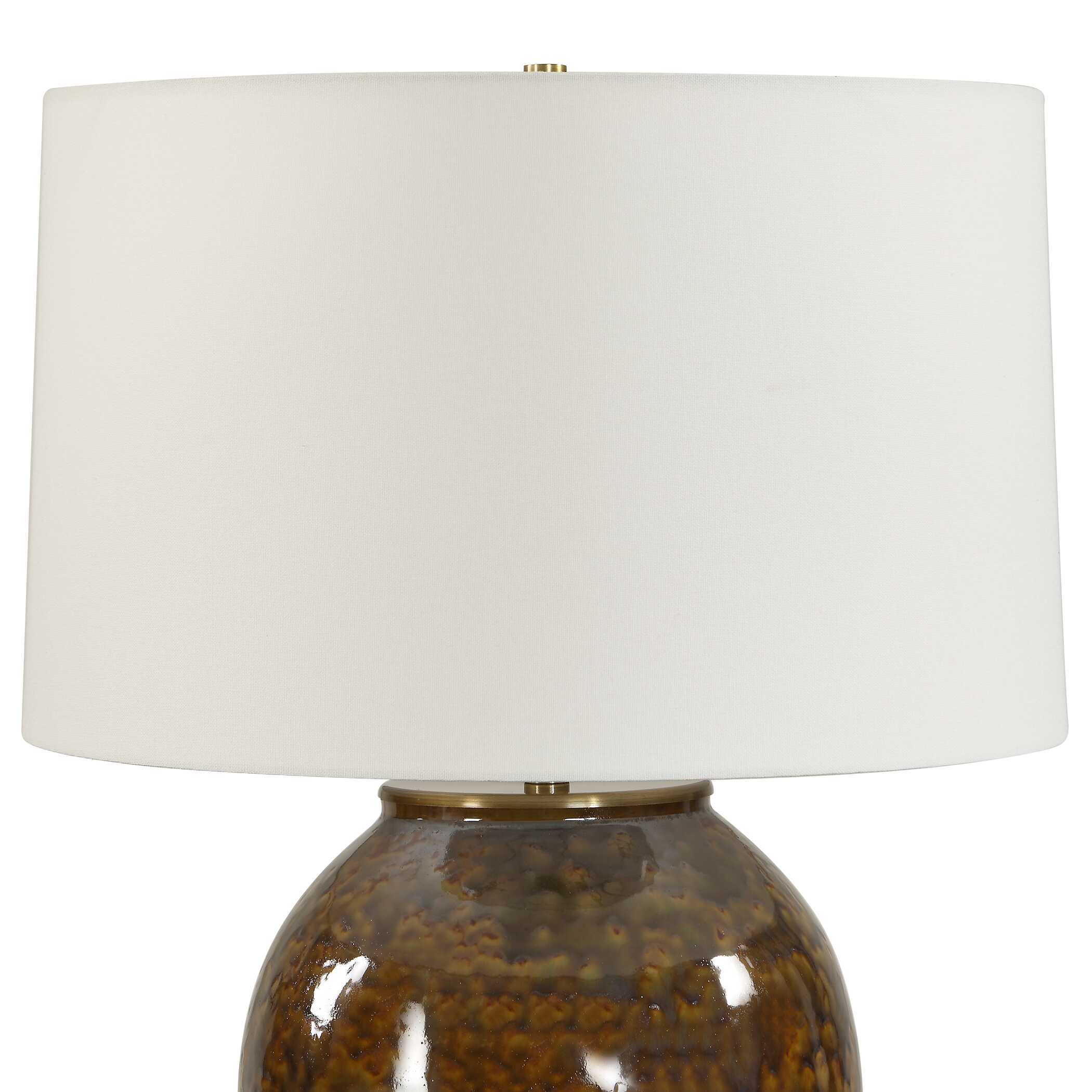 Uttermost Rye Glazed Brown Table Lamp