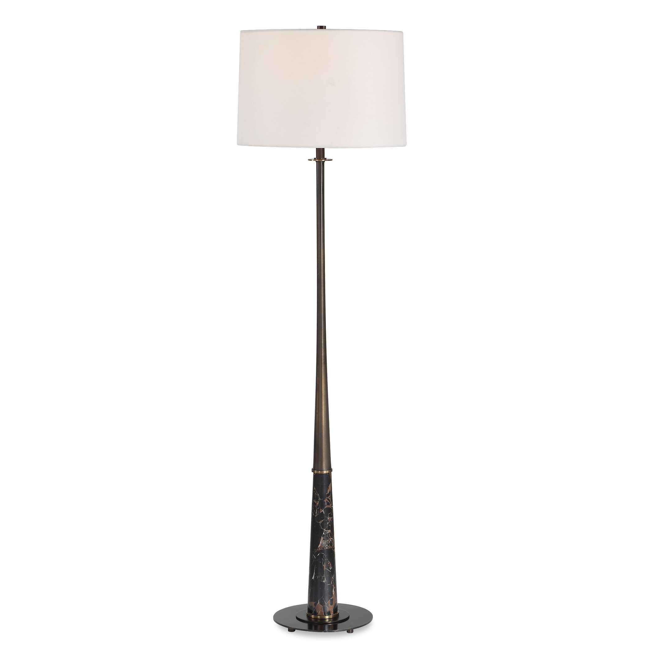 Uttermost Tallarico Brass & Marble Floor Lamp
