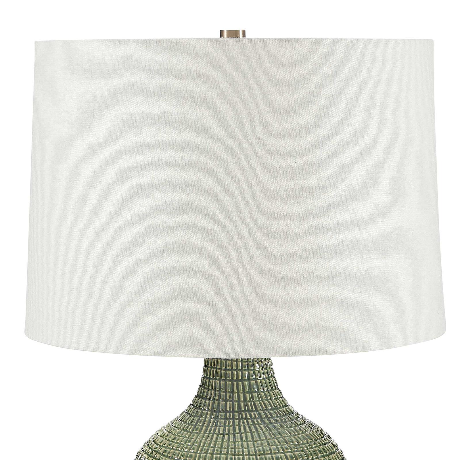 Uttermost Dulcich Green Grid Table Lamp