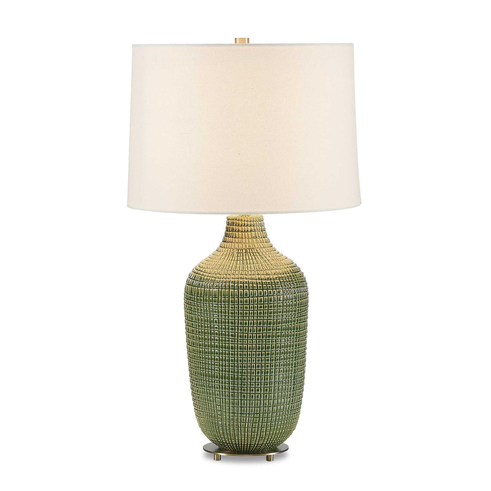 Uttermost Dulcich Green Grid Table Lamp