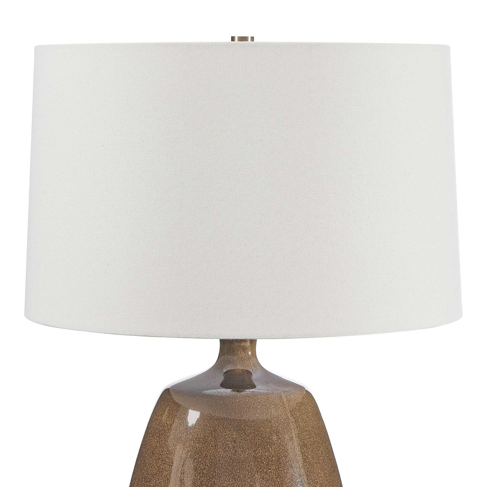 Uttermost Vinson Glossy Brown Table Lamp
