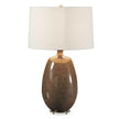 Uttermost Vinson Glossy Brown Table Lamp