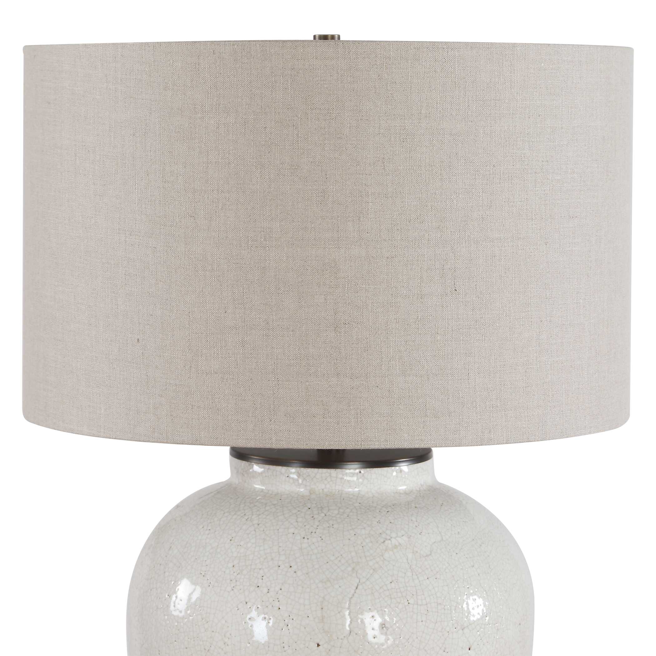 Uttermost Jarret Glaze White Table Lamp