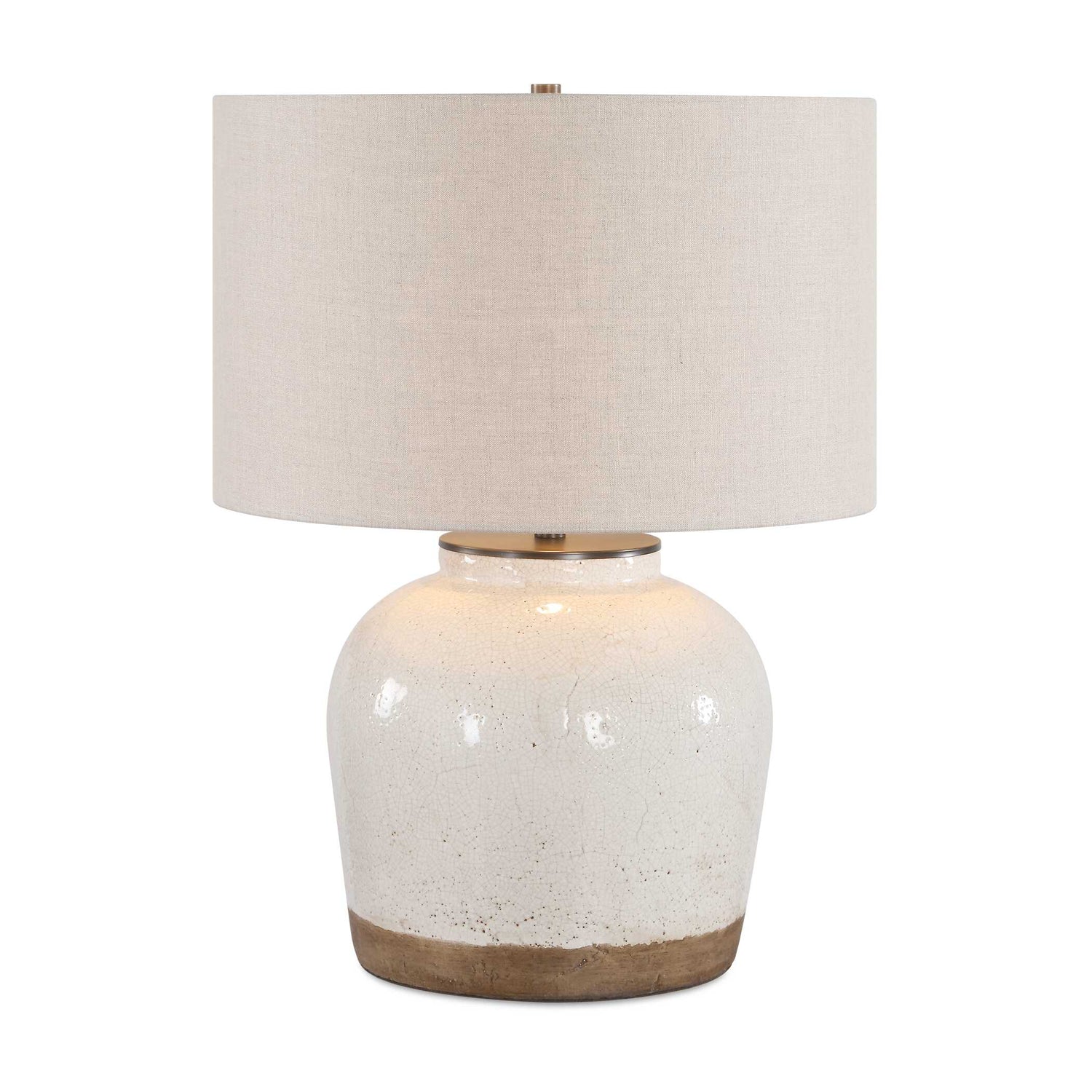 Uttermost Jarret Glaze White Table Lamp
