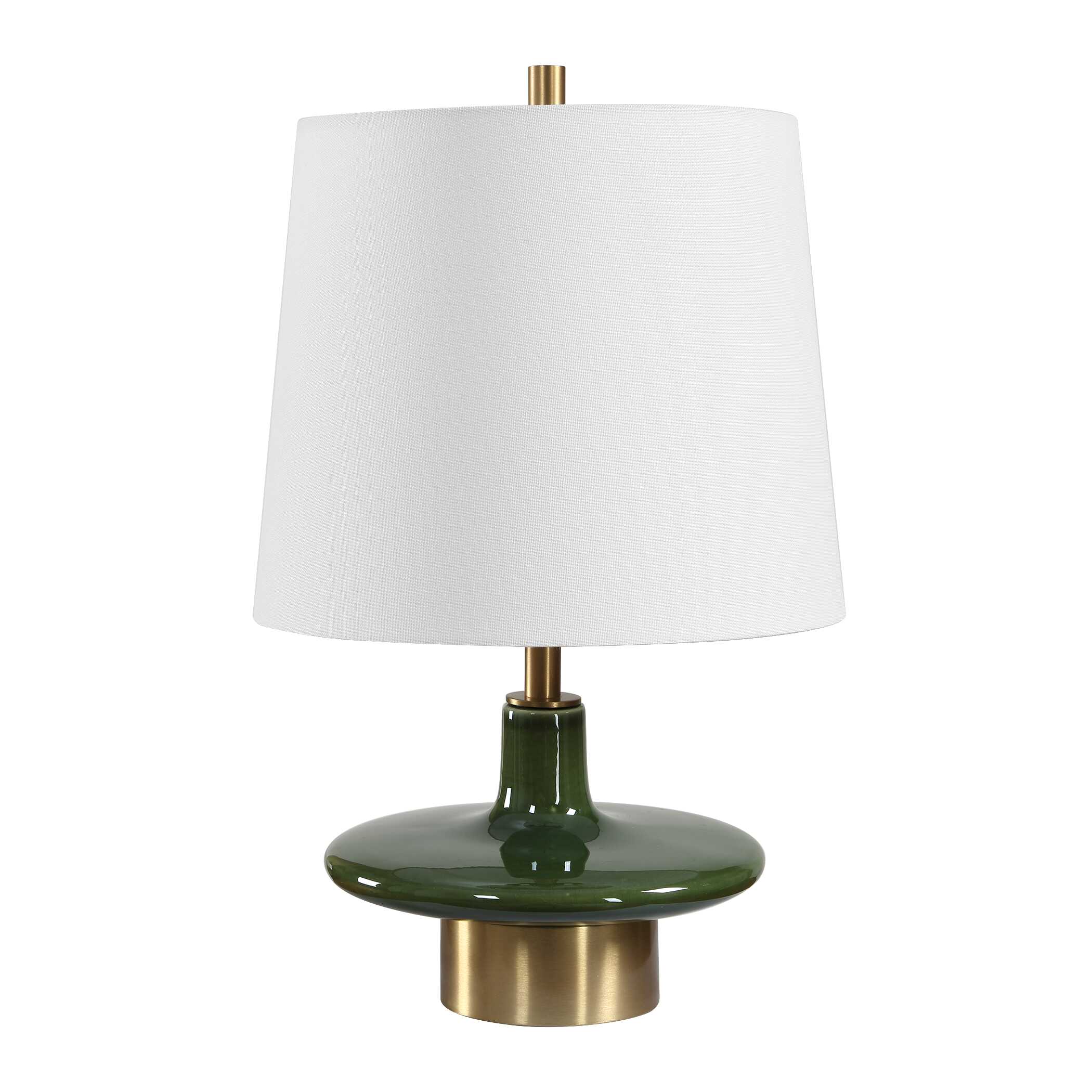 Uttermost Sieler Glossy Green Table Lamp