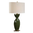 Uttermost Curhan Green Glaze Table Lamp