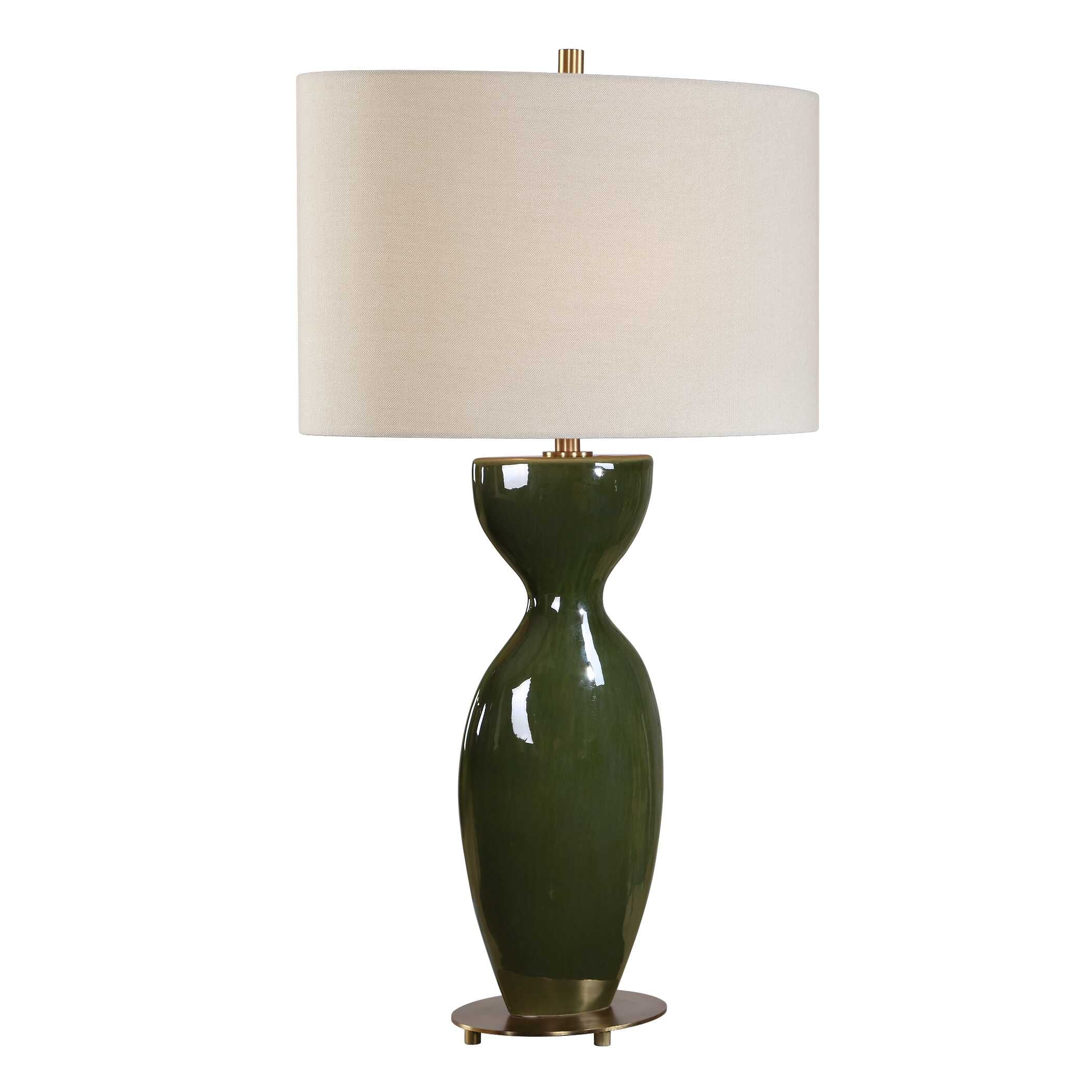 Uttermost Curhan Green Glaze Table Lamp
