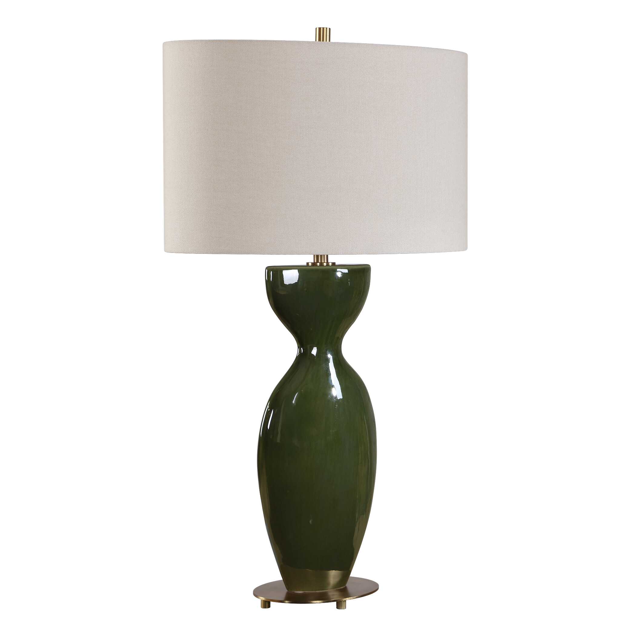 Uttermost Curhan Green Glaze Table Lamp