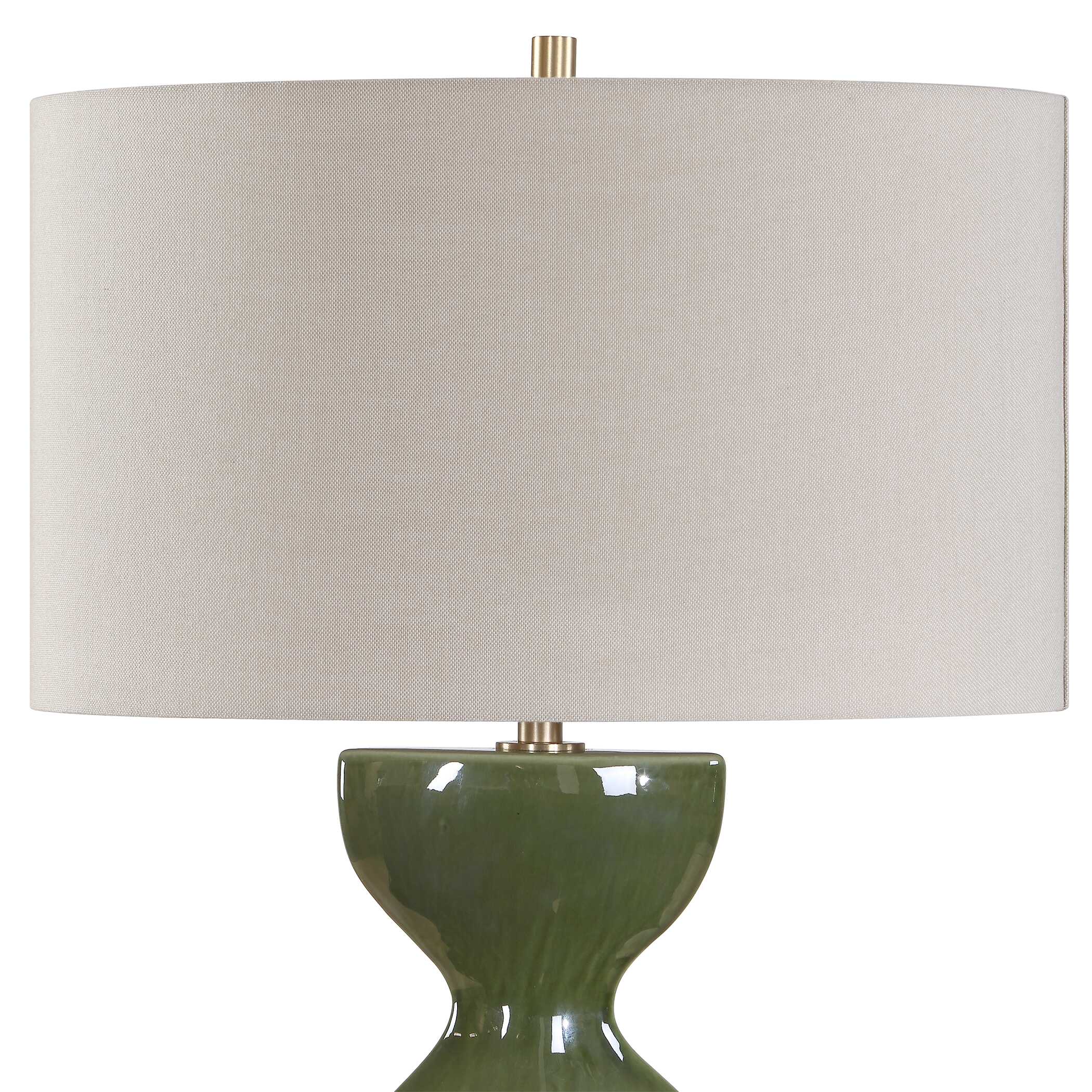 Uttermost Curhan Green Glaze Table Lamp