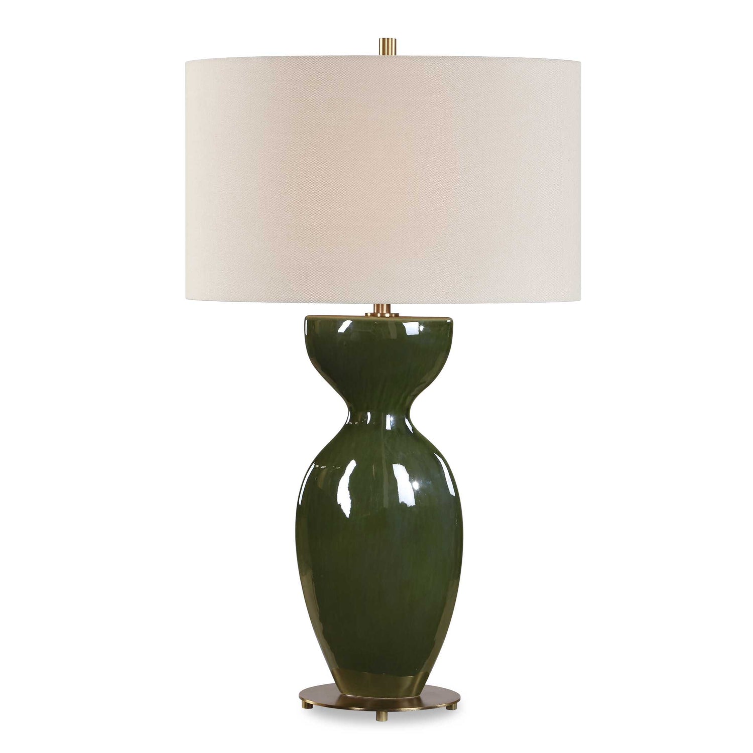 Uttermost Curhan Green Glaze Table Lamp