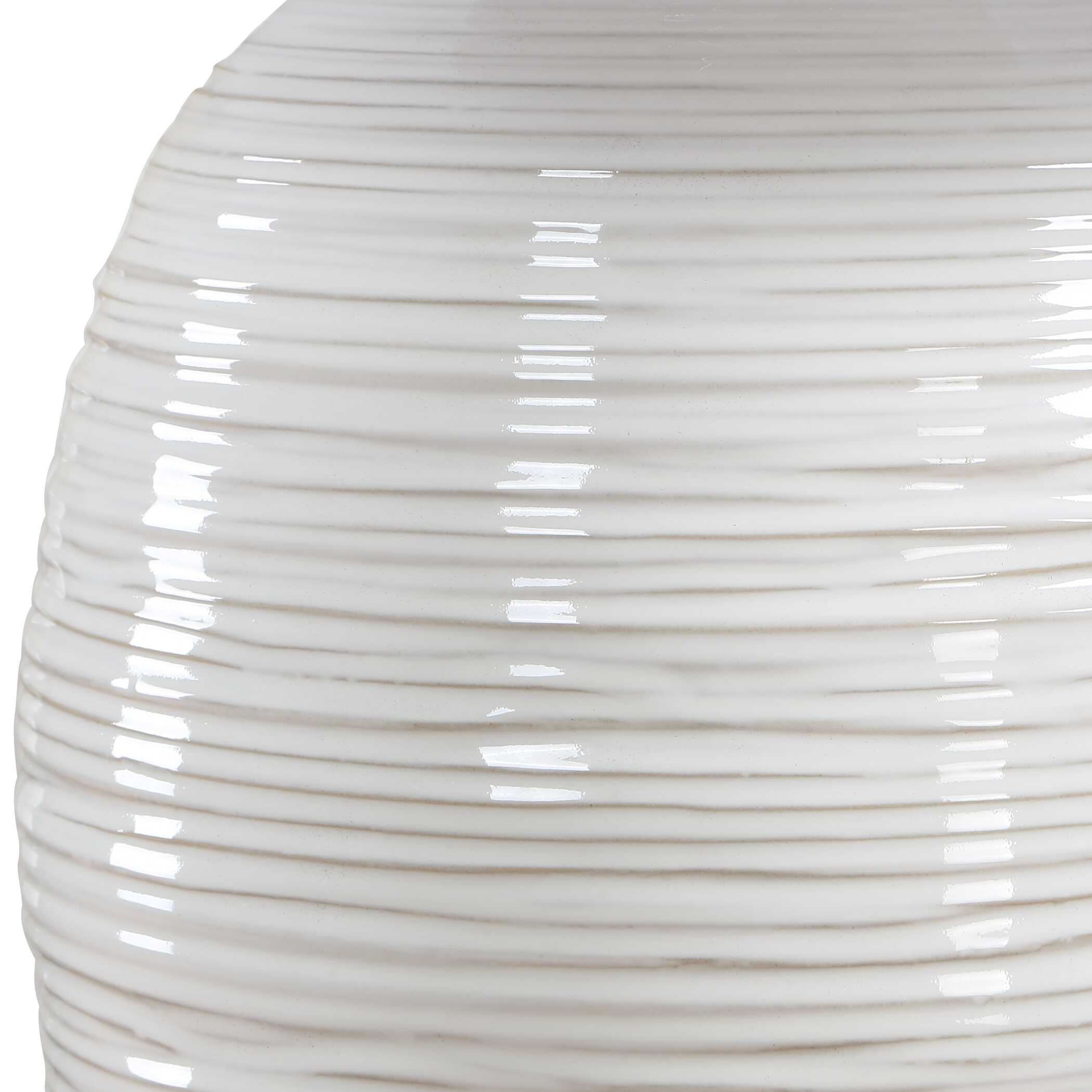 Uttermost Alkman White Glaze Table Lamp