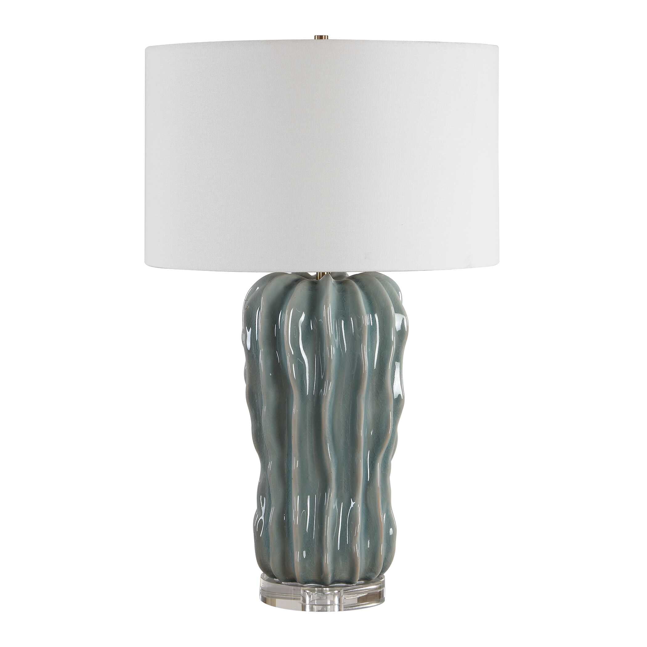 Uttermost Niese Light Blue Glaze Table Lamp