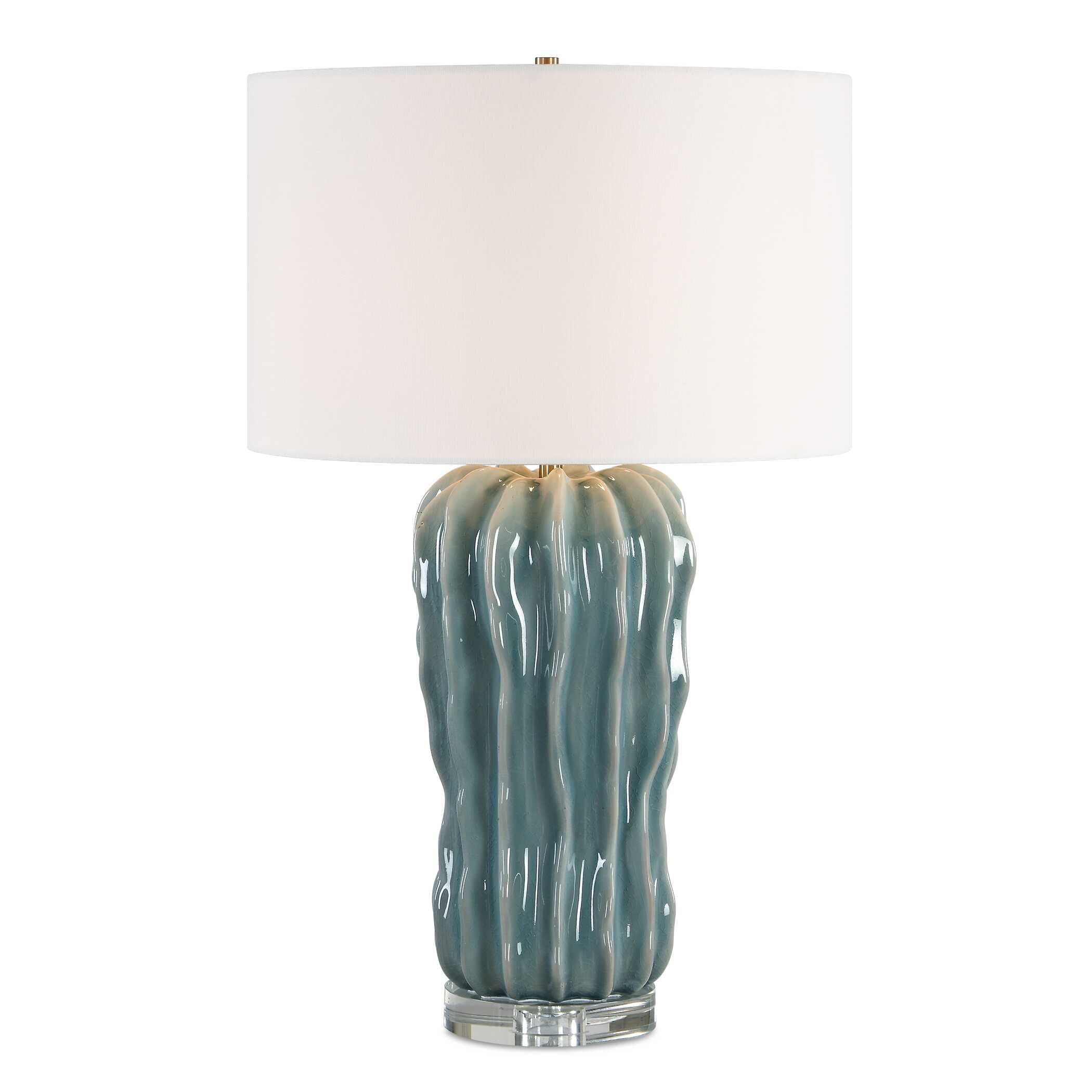 Uttermost Niese Light Blue Glaze Table Lamp
