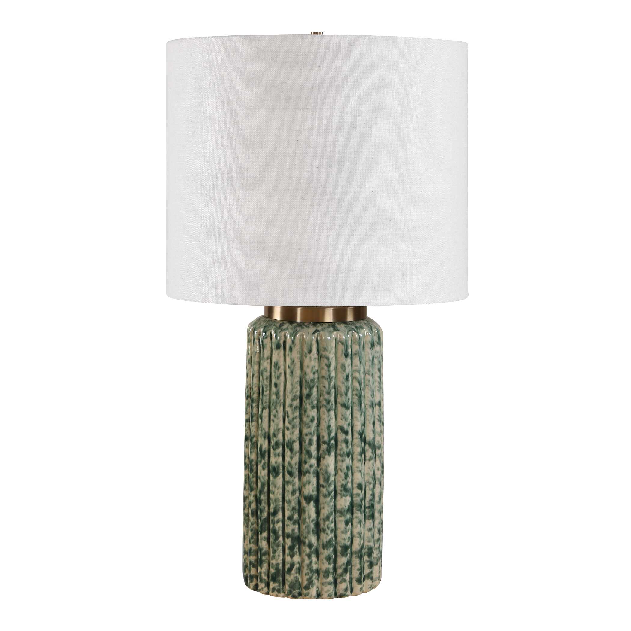 Uttermost Hensley Ivory & Green Table Lamp