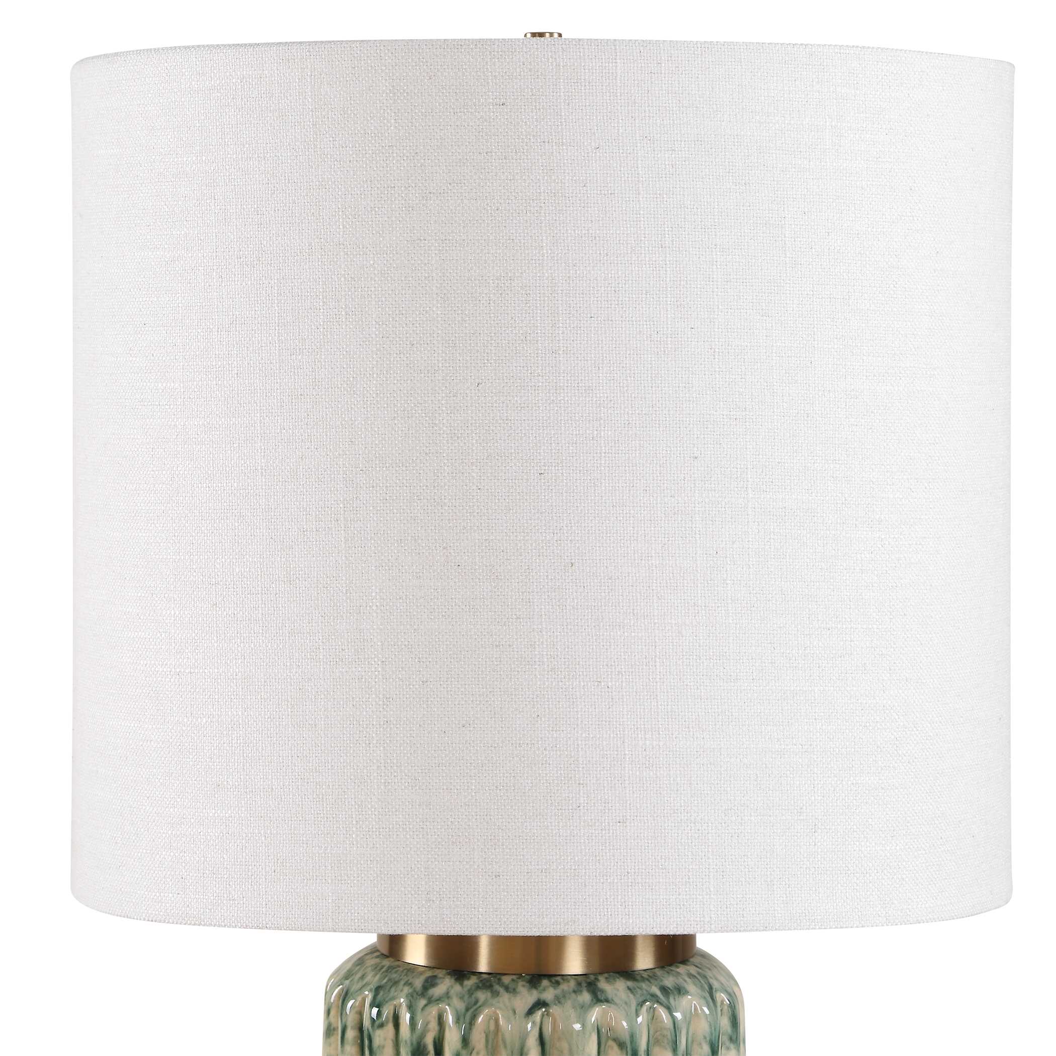 Uttermost Hensley Ivory & Green Table Lamp