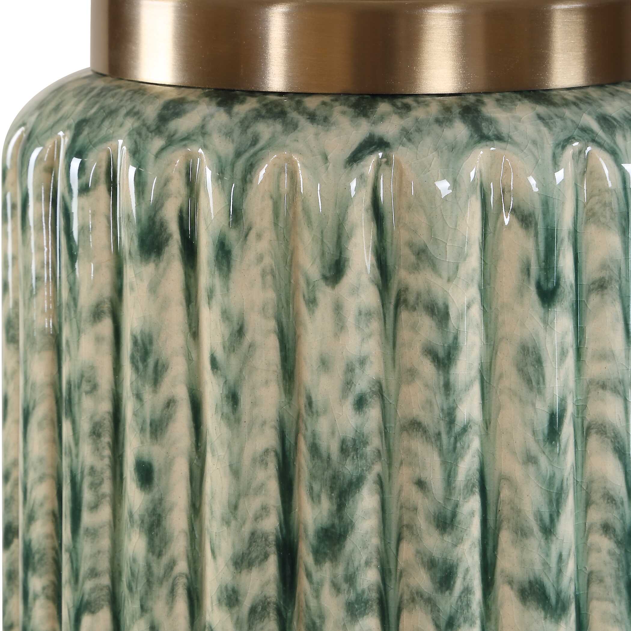 Uttermost Hensley Ivory & Green Table Lamp
