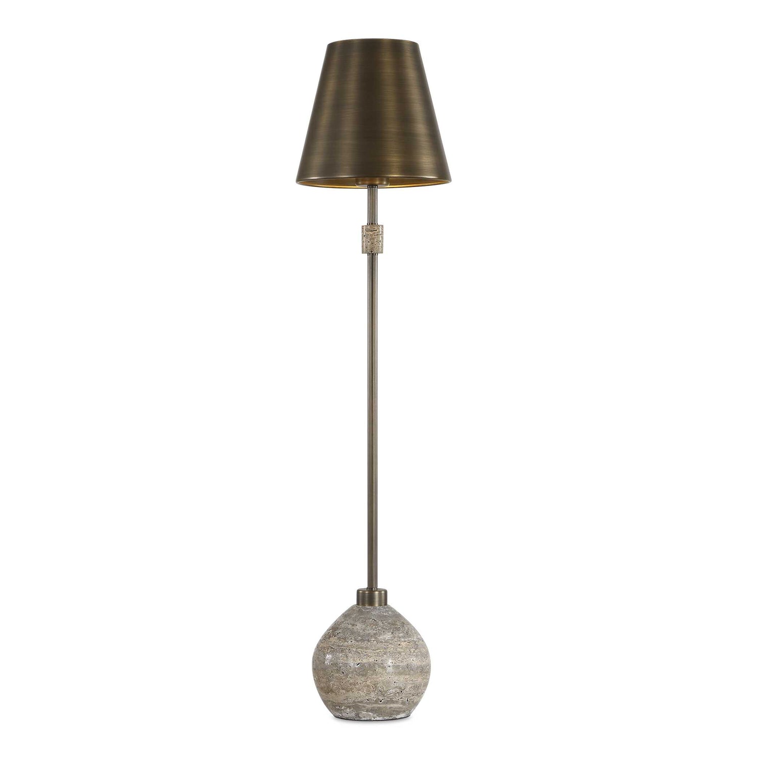 Uttermost Jaycee Dark Travertine Buffet Lamp