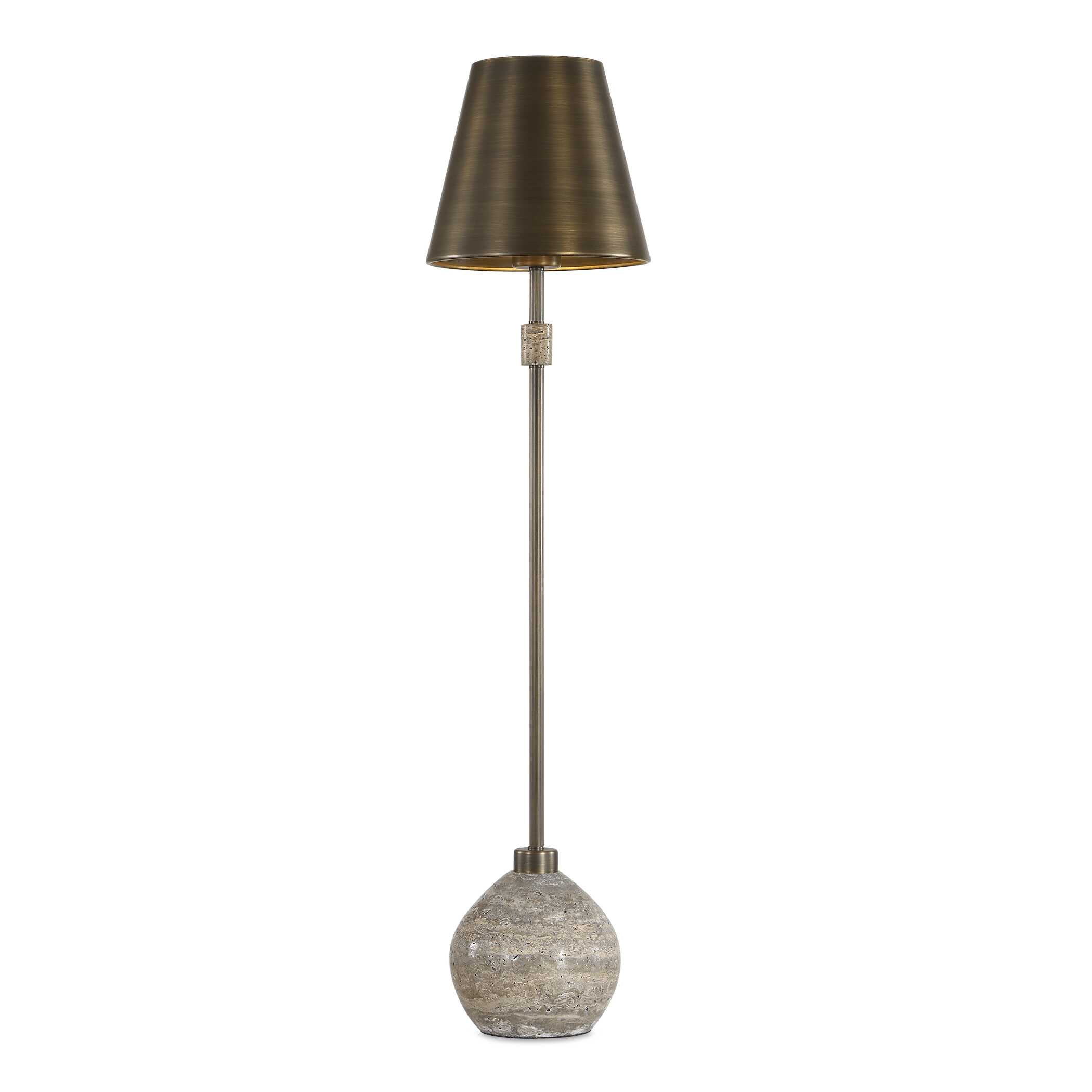 Uttermost Jaycee Dark Travertine Buffet Lamp