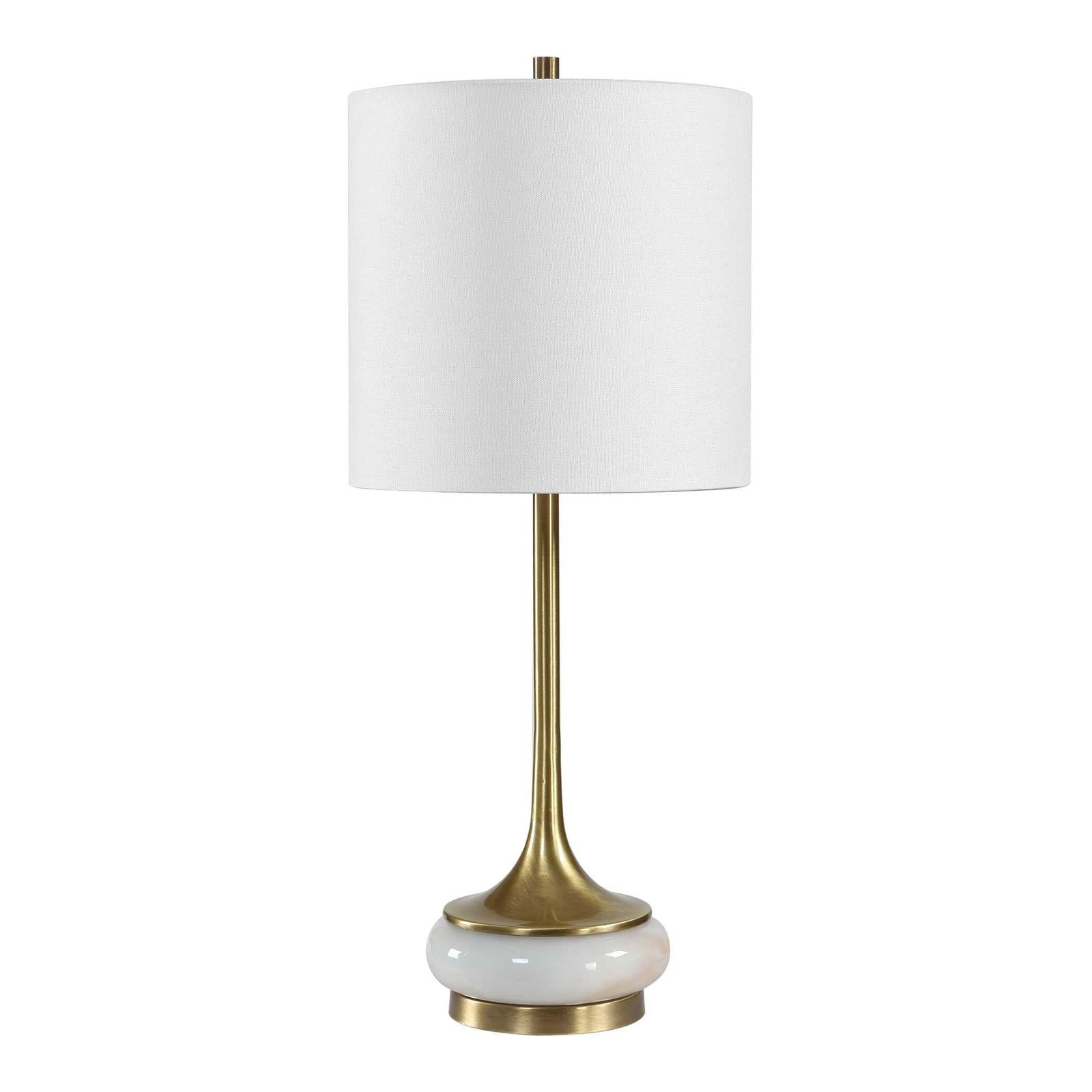 Uttermost Molena Brass & Pearly Stone Table Lamp