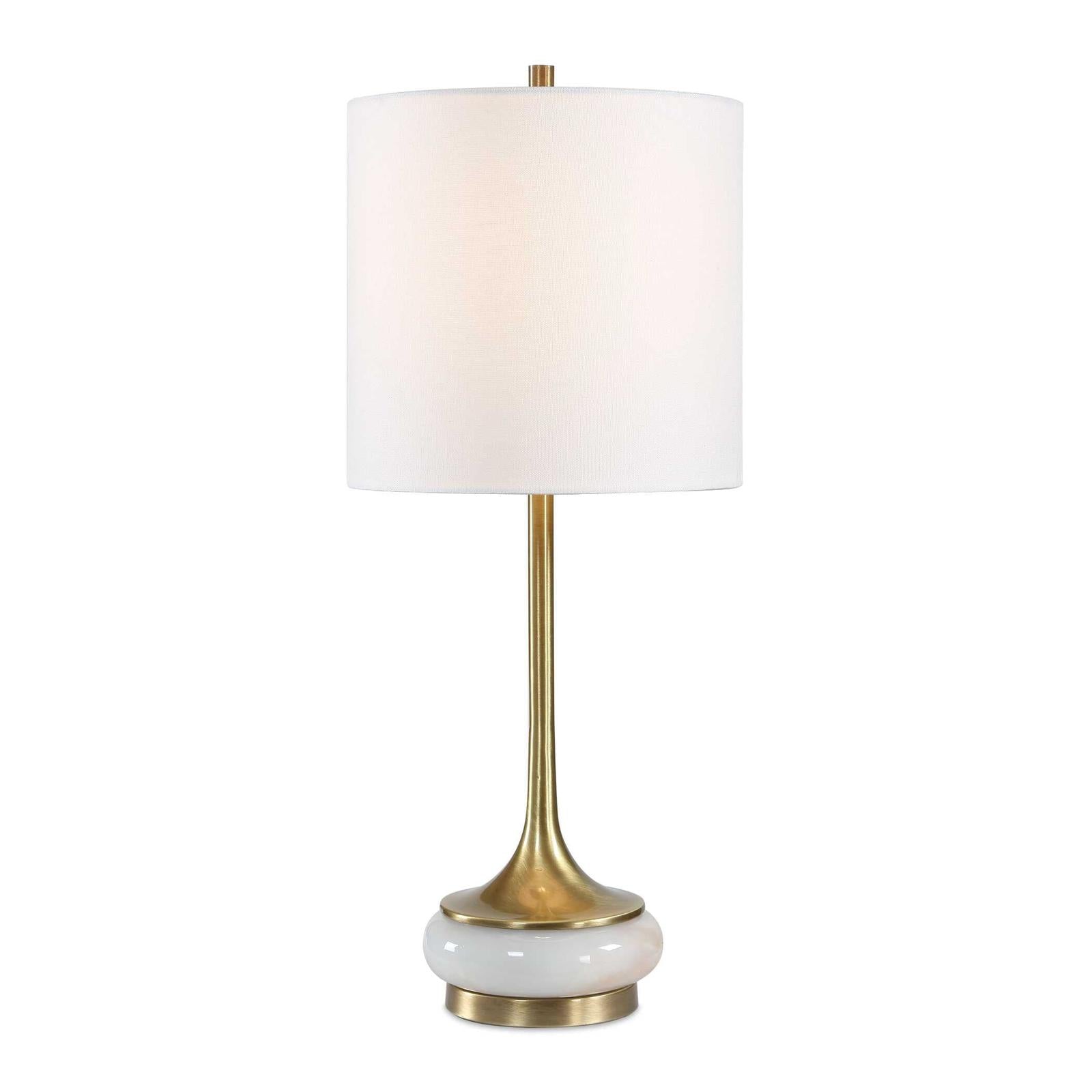 Uttermost Molena Brass & Pearly Stone Table Lamp