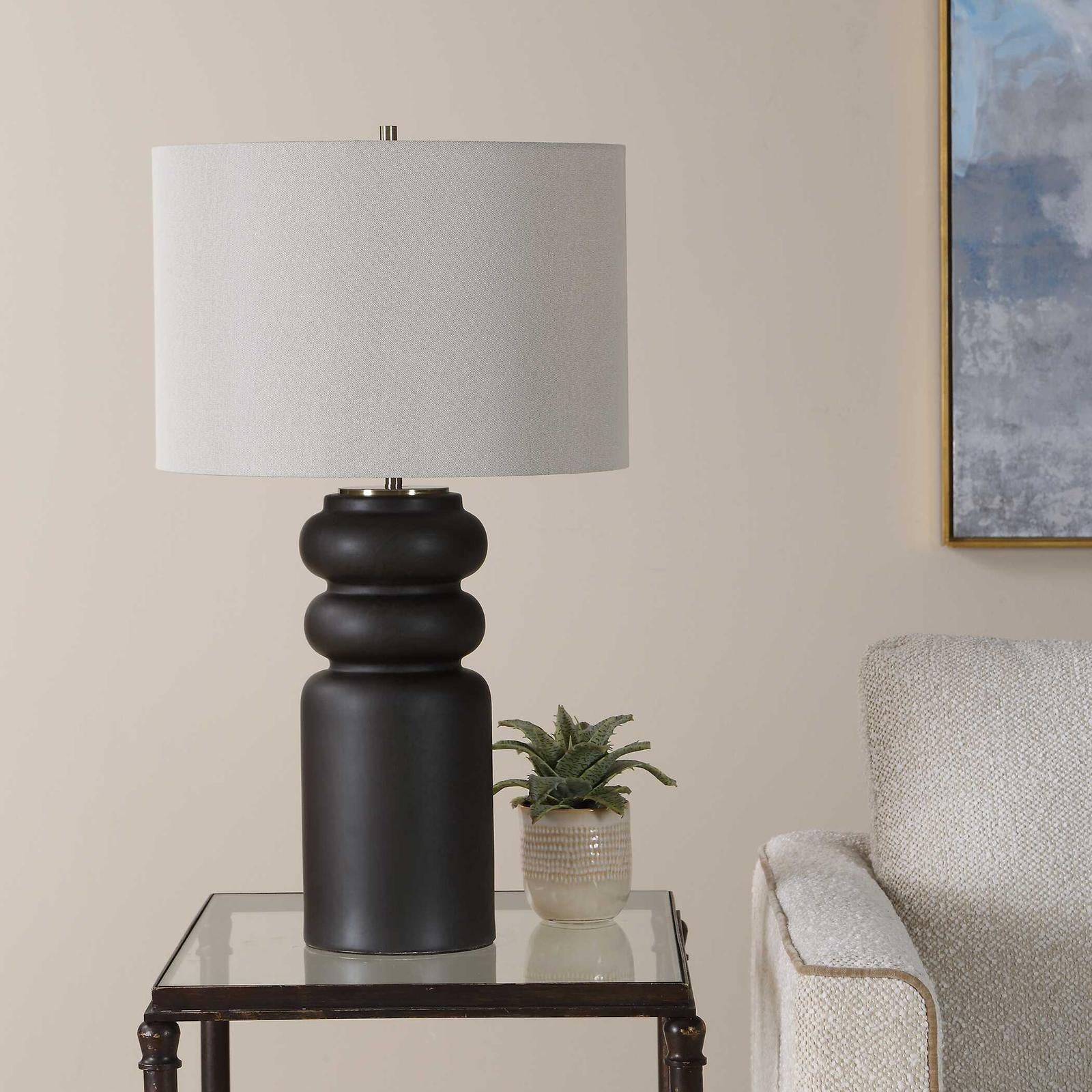 Uttermost Macon Matte Black Table Lamp