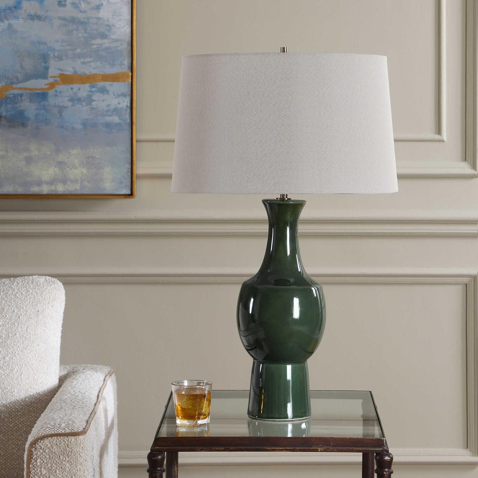 Uttermost Tennille Green Table Lamp