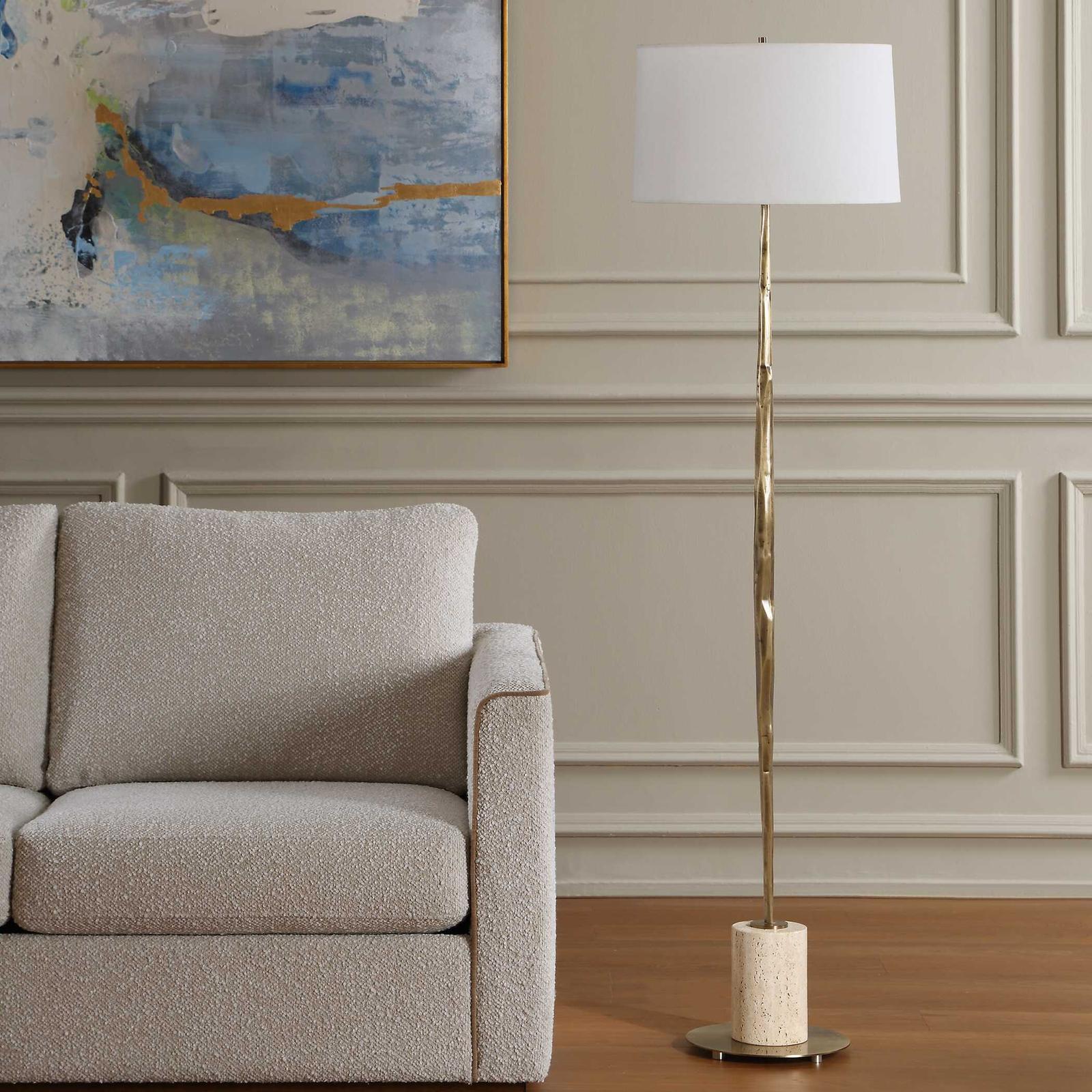 Uttermost Halen Brass Floor Lamp