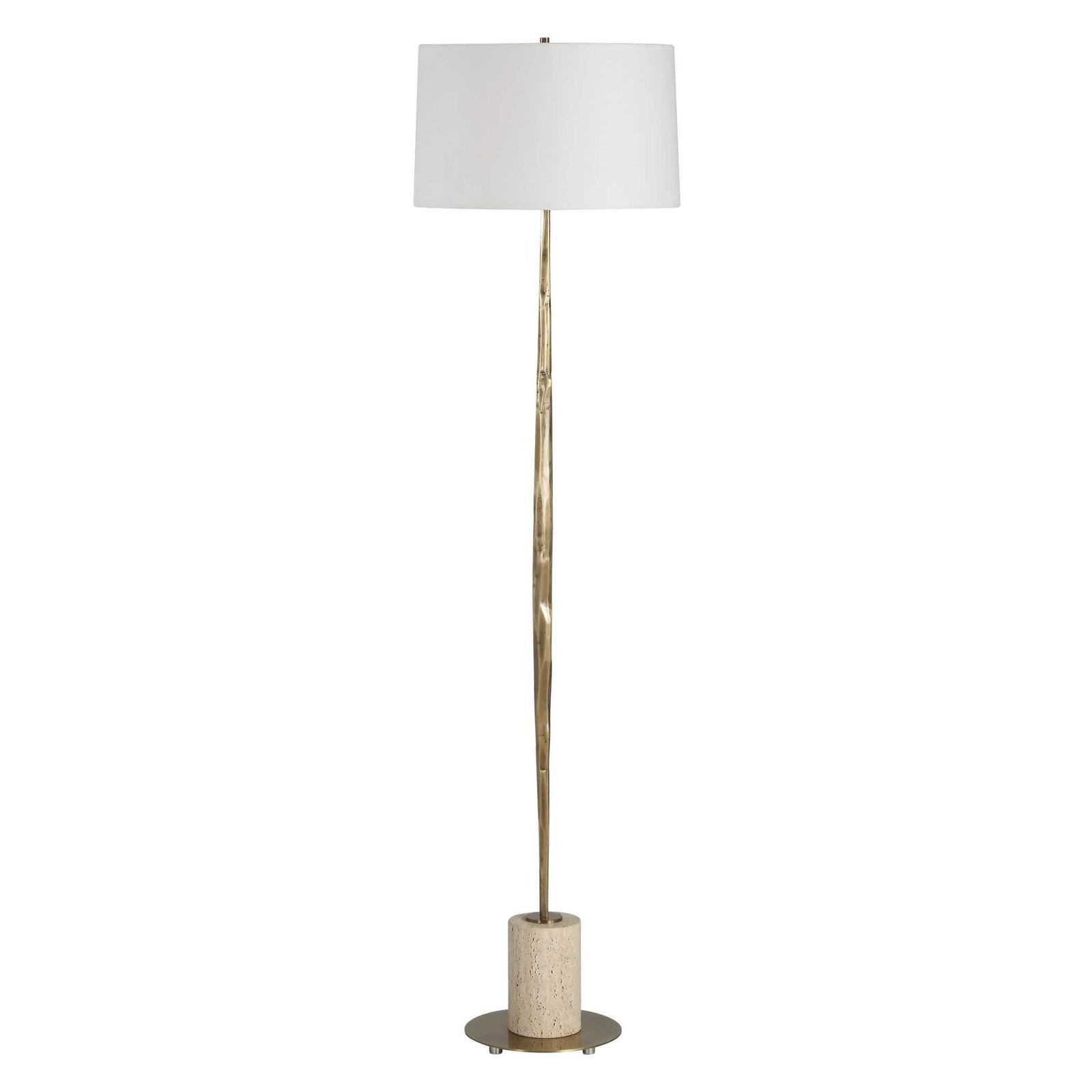 Uttermost Halen Brass Floor Lamp