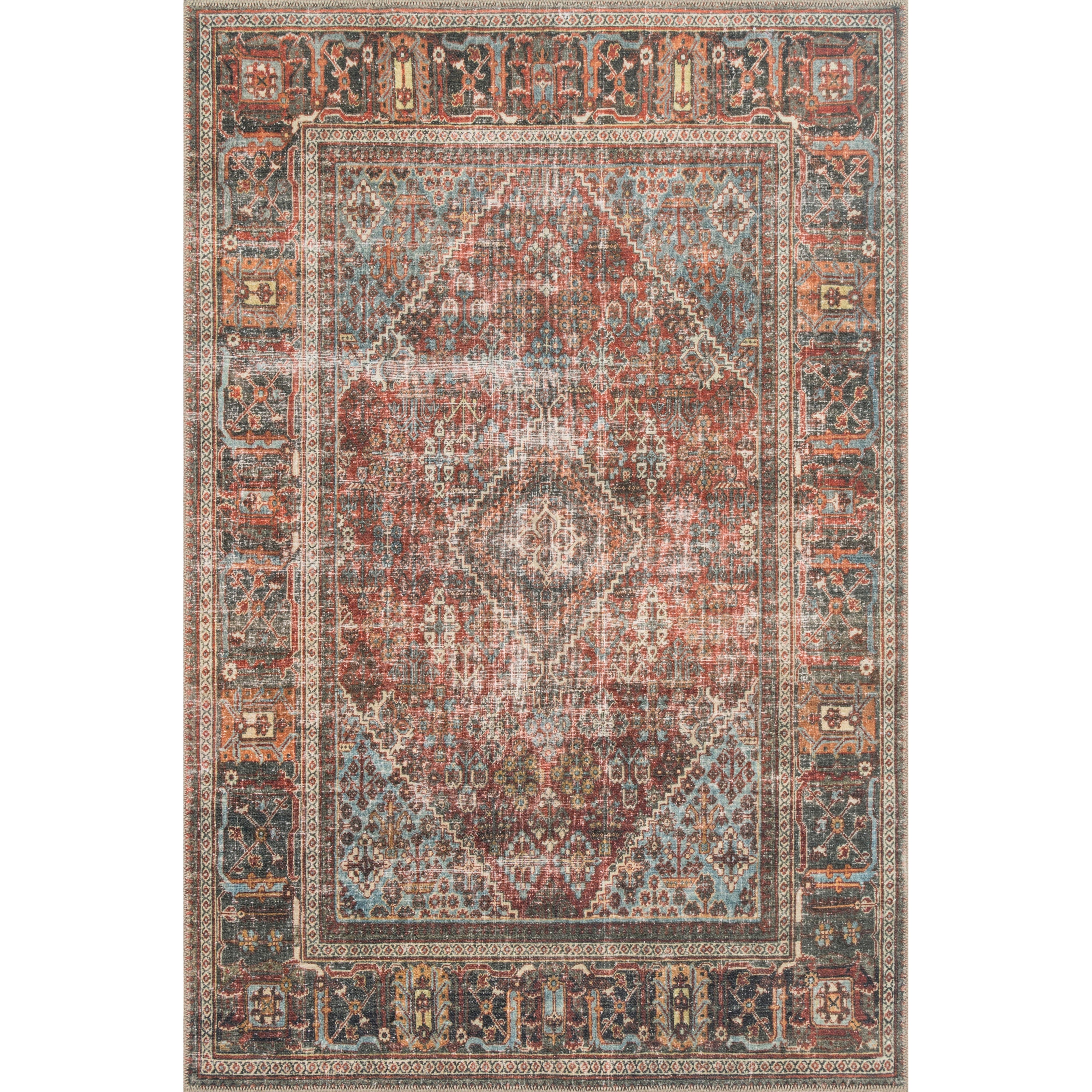 Loloi II Loren LQ-13 Brick / Midnight Rug