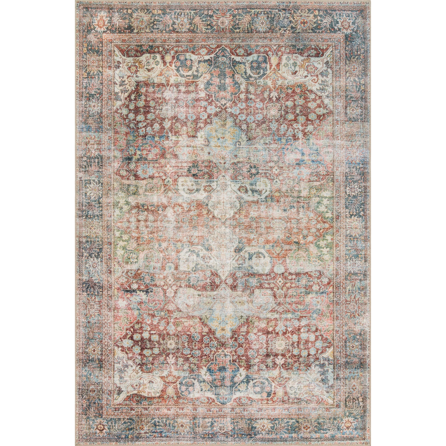 Loloi II Loren LQ-14 Brick / Multi Rug