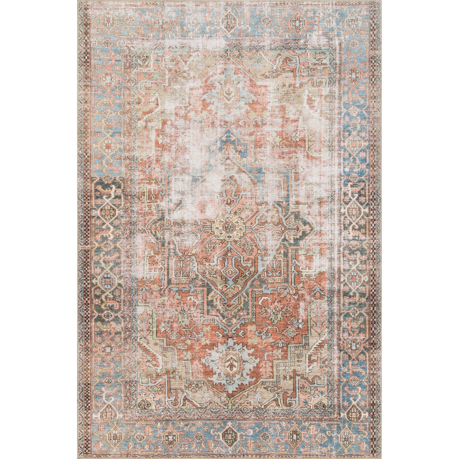 Loloi II Loren LQ-15 Terracotta / Sky Rug