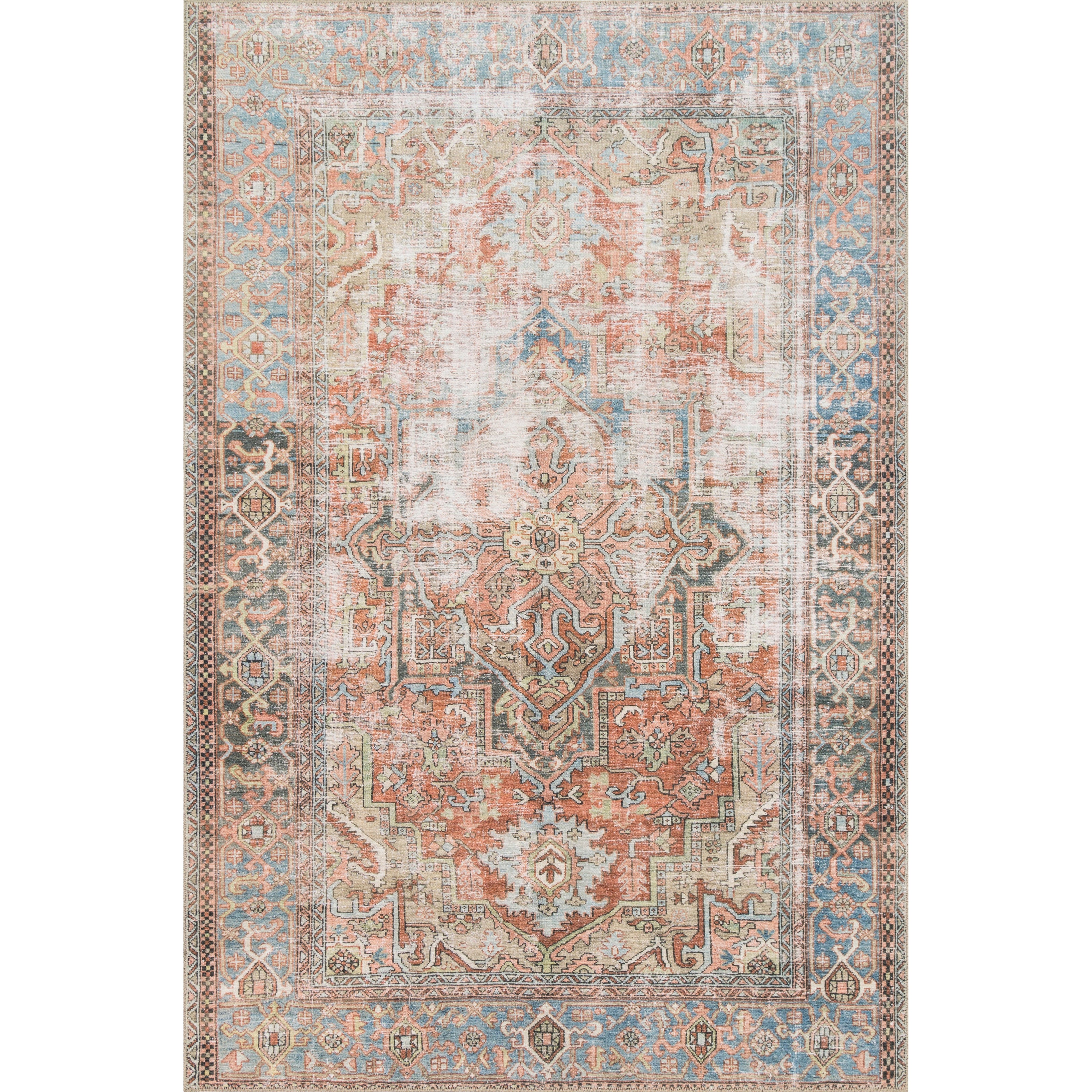 Loloi II Loren LQ-15 Terracotta / Sky Rug