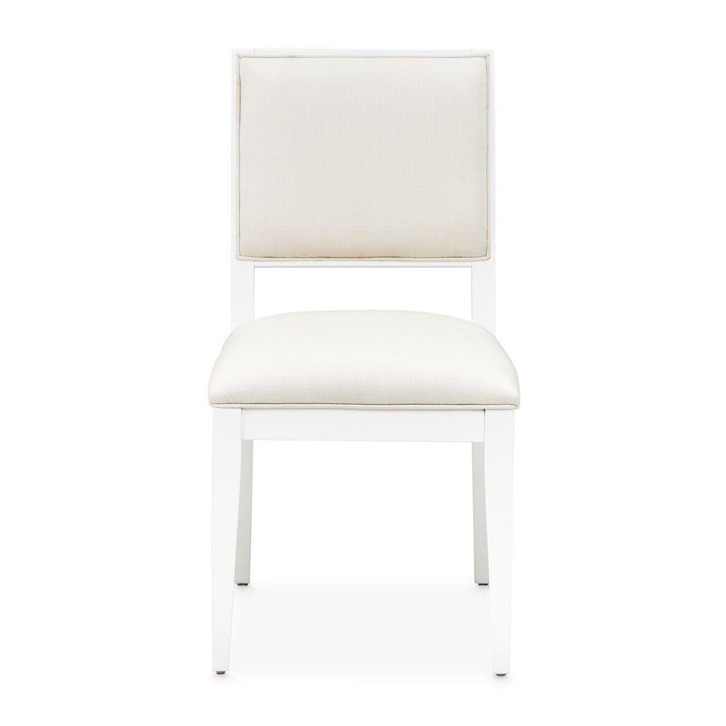 Michael Amini Palm Gate Side Chair - Cloud White - Set of 2