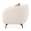 Michael Amini Noir Boucle Accent Chair - Marshmallow/Black Nickel