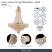Michael Amini Luxe Lumiere 21-Light Crystal Chandelier - Gold