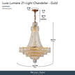 Michael Amini Luxe Lumiere 21-Light Crystal Chandelier - Gold