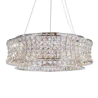 Michael Amini Galaxy Round LED Crystal Chandelier - Chrome