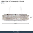 Michael Amini Galaxy Oval LED Crystal Chandelier - Chrome