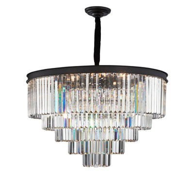 Michael Amini Allure 21-Light Round Crystal Chandelier - Matte Black