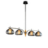 Michael Amini Ember 4-Light LED Chandelier - Smoke/Black Pearl