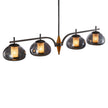 Michael Amini Ember 4-Light LED Chandelier - Smoke/Black Pearl