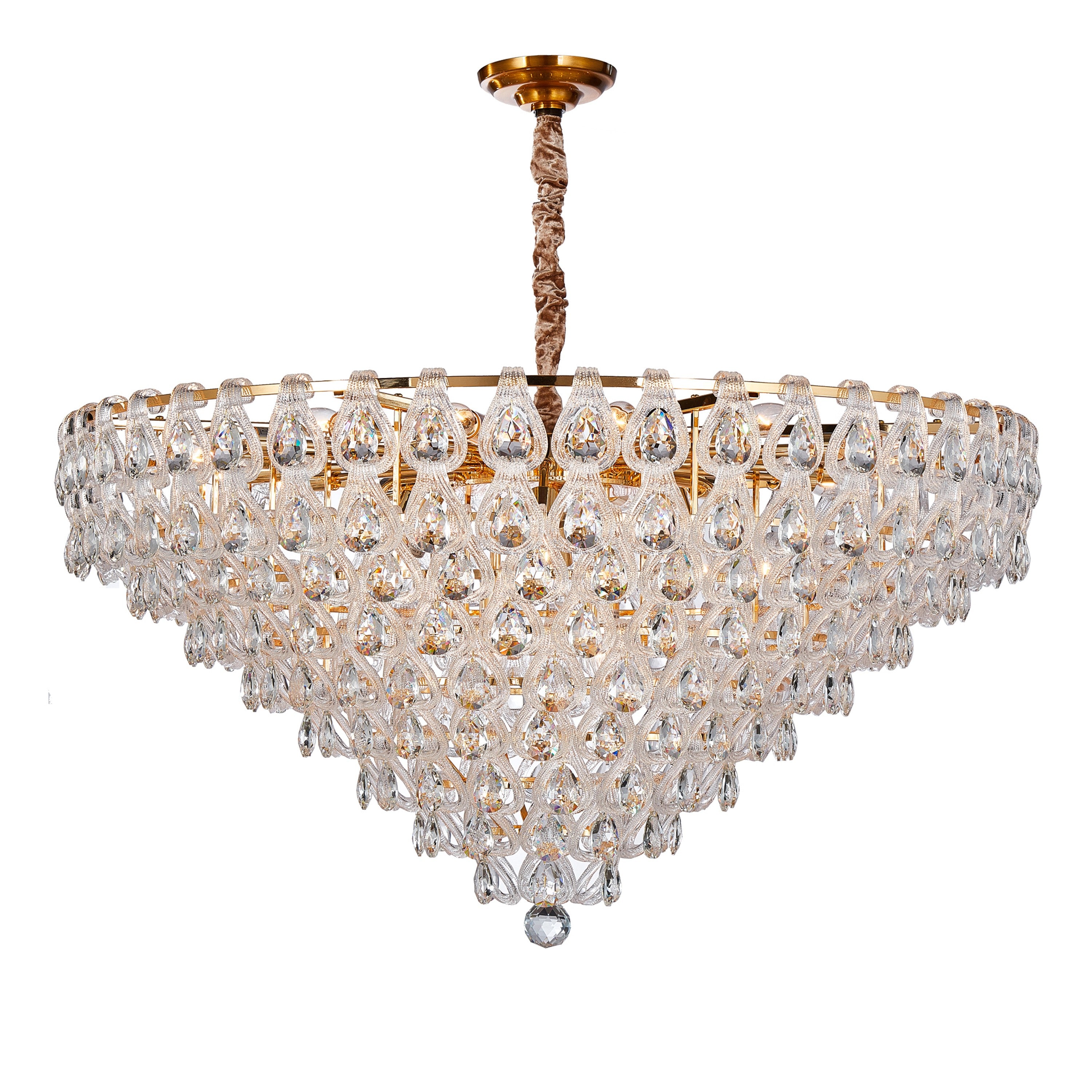 Michael Amini Gala 28-Light Round LED Chandelier - Gold