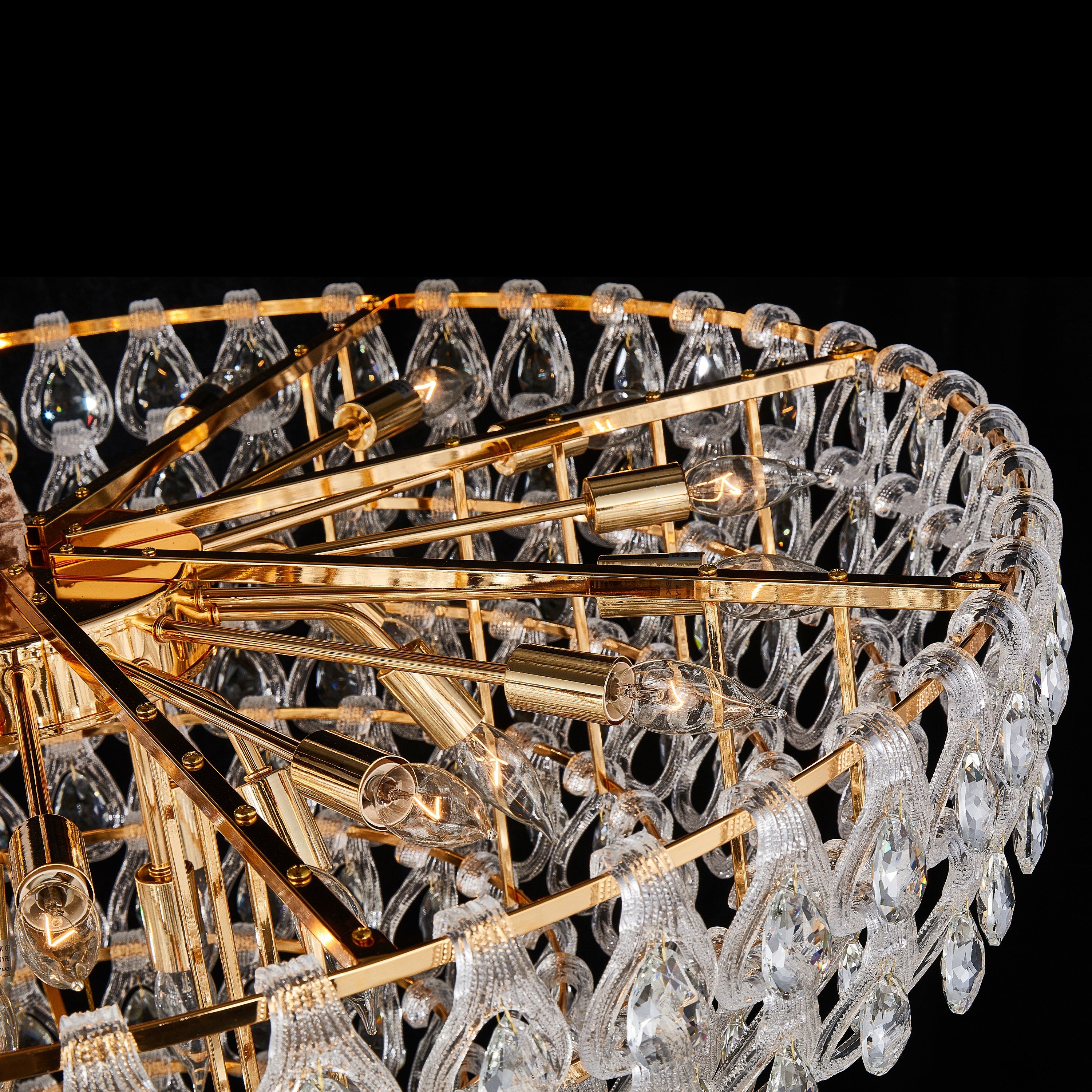Michael Amini Gala 28-Light Round LED Chandelier - Gold