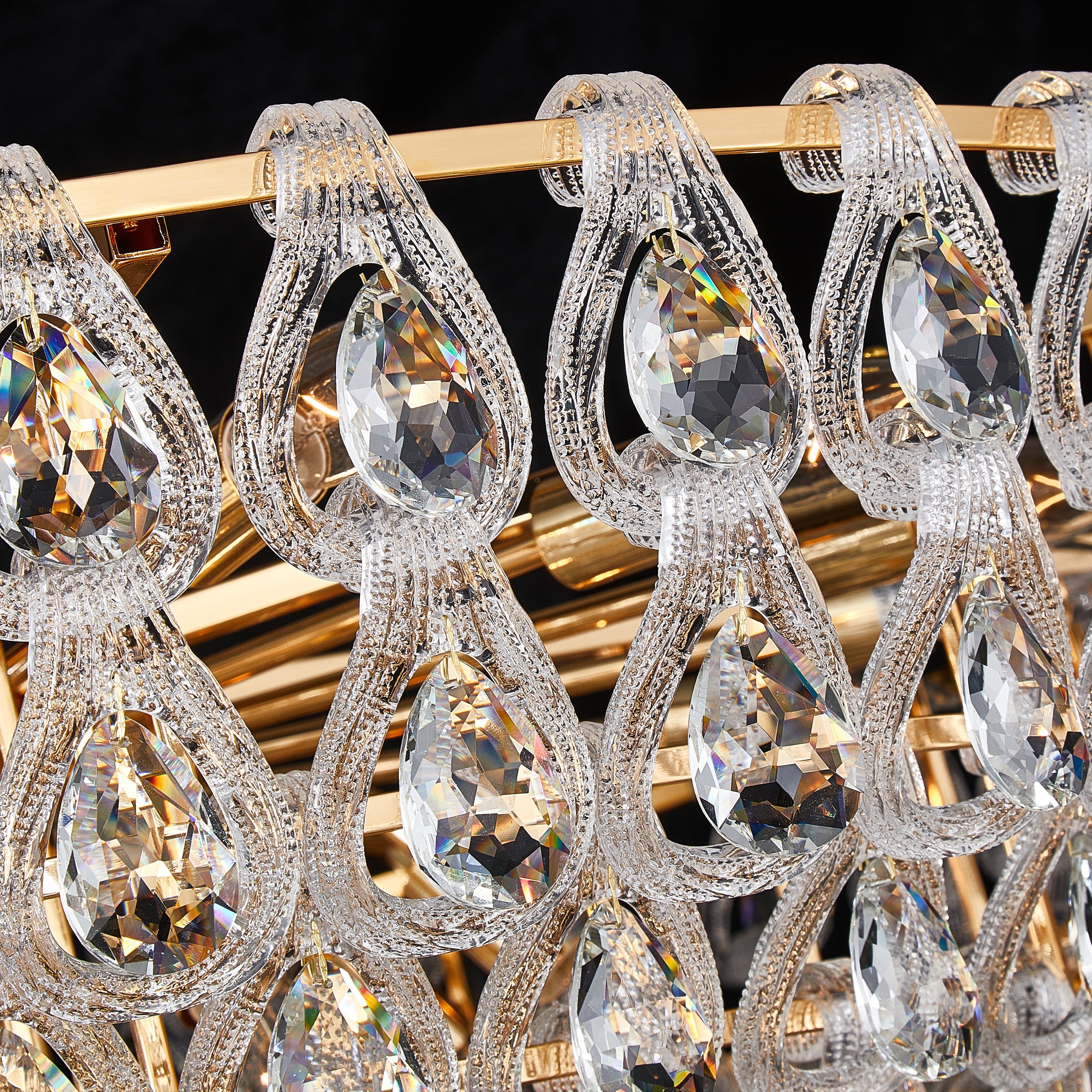 Michael Amini Gala 28-Light Round LED Chandelier - Gold