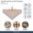 Michael Amini Gala 28-Light Round LED Chandelier - Gold