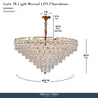 Michael Amini Gala 28-Light Round LED Chandelier - Gold