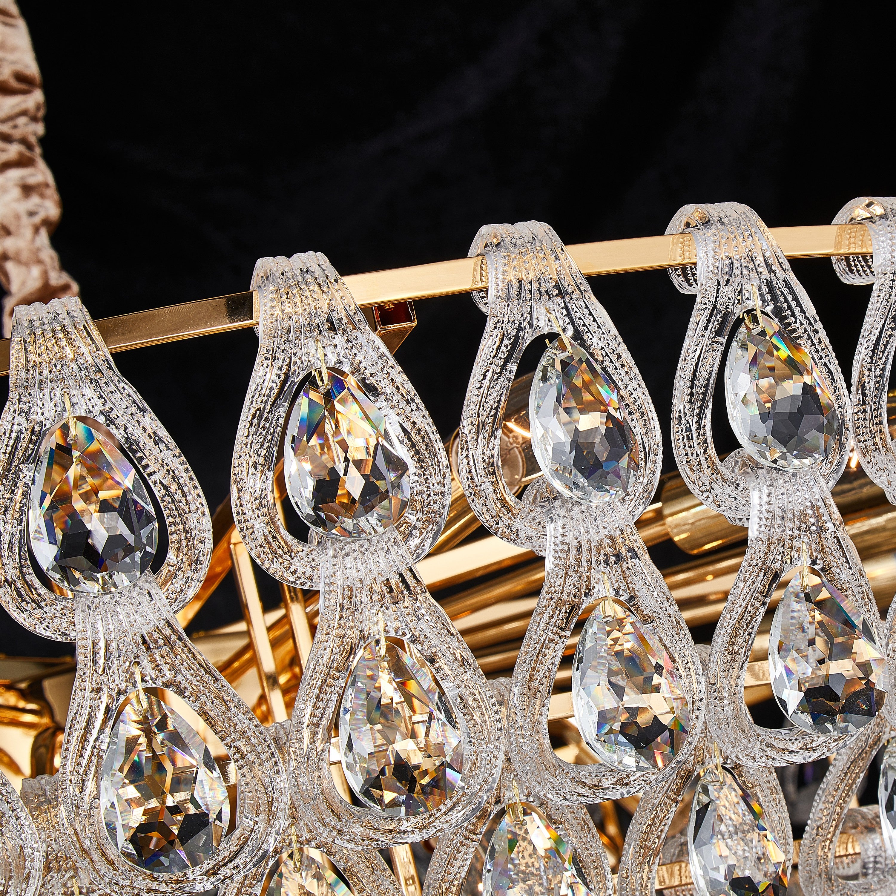 Michael Amini Gala 28-Light Round LED Chandelier - Gold